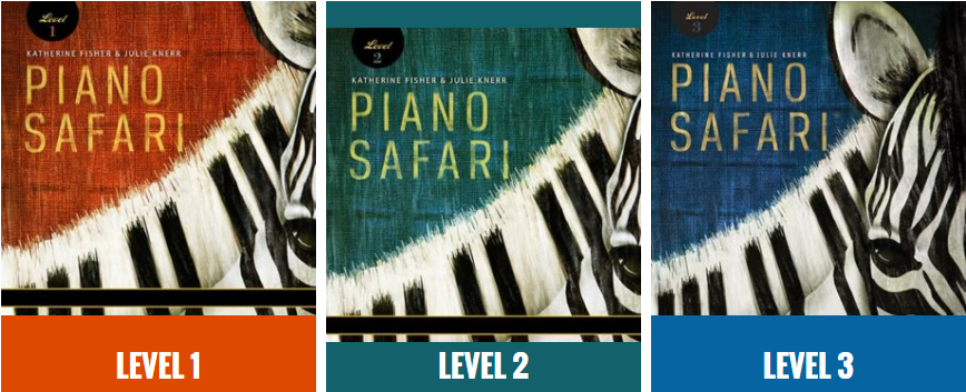 Piano Safari series - method books for Piano Beginners